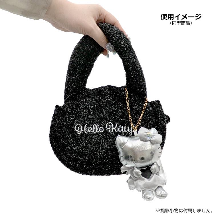 ハローキティ 合皮マスコットチャーム ブラック HELLO KITTY BLACK
