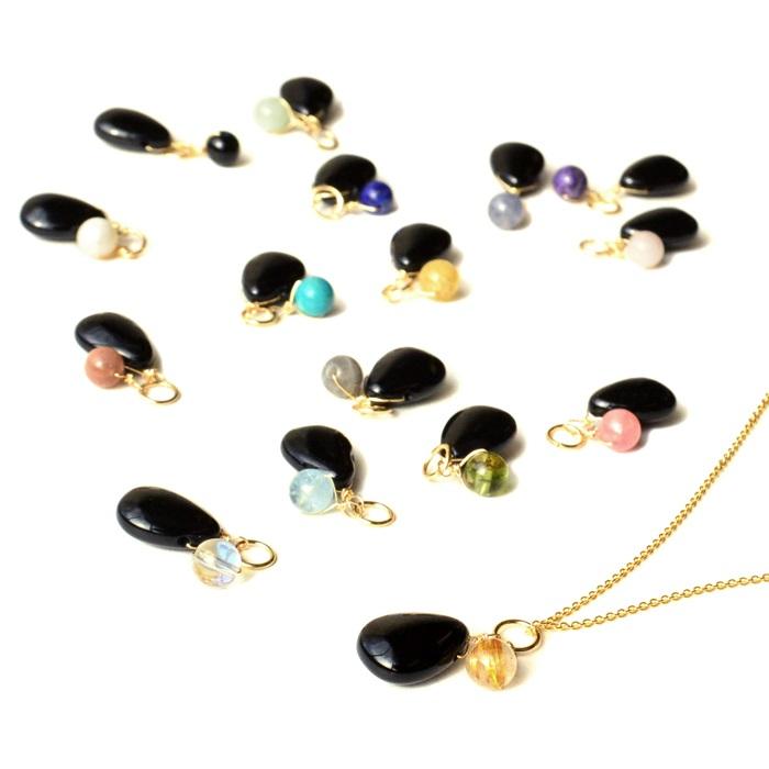 パワーストーン 天然石 モリオン ネックレス トップ 魔除け 厄除け 黒