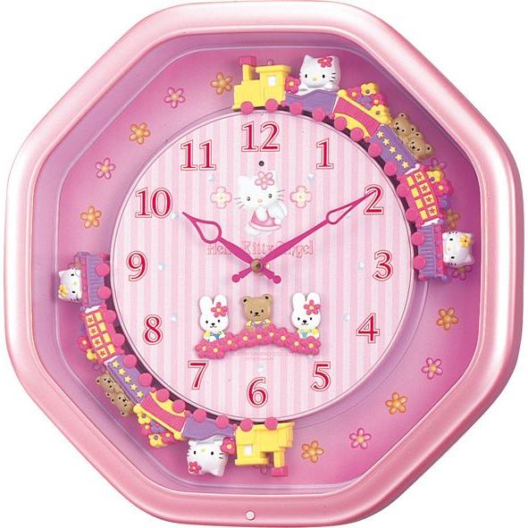 からくり時計 壁掛け時計 ハローキティ Hello Kitty 4MH766MB13