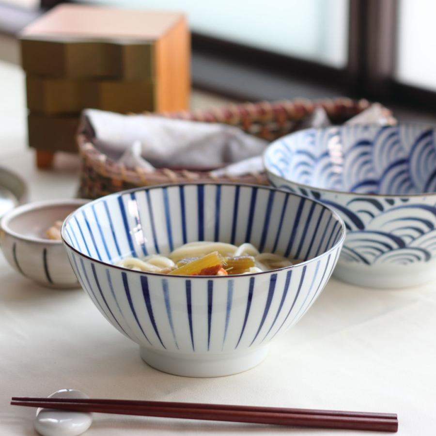 藍縄文 丼 18cm 日本製 美濃焼 6寸マルチ丼 ラーメン そば ひやむぎ