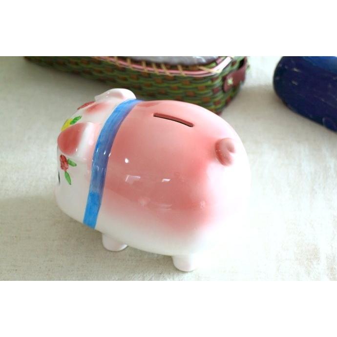 ぱっちりお目めの豚の貯金箱 大サイズ 国産 瀬戸焼 ブタ ぶた バンク