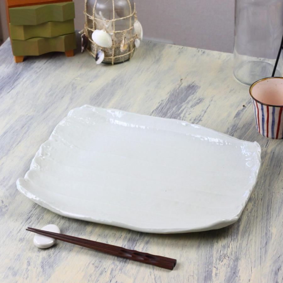 美濃焼和膳 特大皿 白 36cm 日本製 美濃焼 大皿 和皿 平皿 角皿 寿司皿