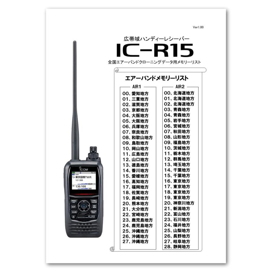ICOM（アイコム） IC-R15 エアーバンドスペシャル＋受信改造済 広帯域