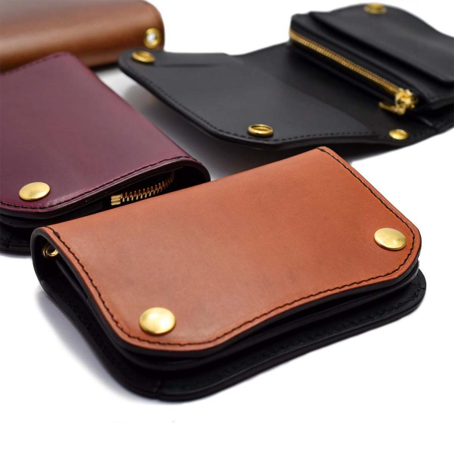 ホーウィン社 USオイルレザー ショートトラッカーウォレット クロム