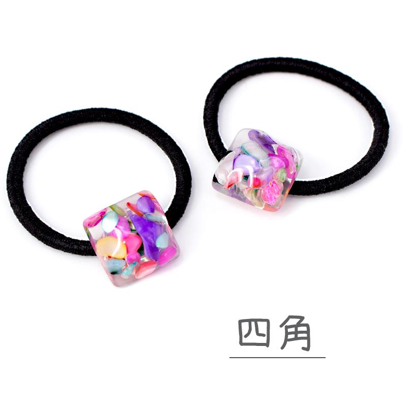 ヘアゴム レジン さざれ石 2個セット 夏 サマー おしゃれ 可愛い 子供