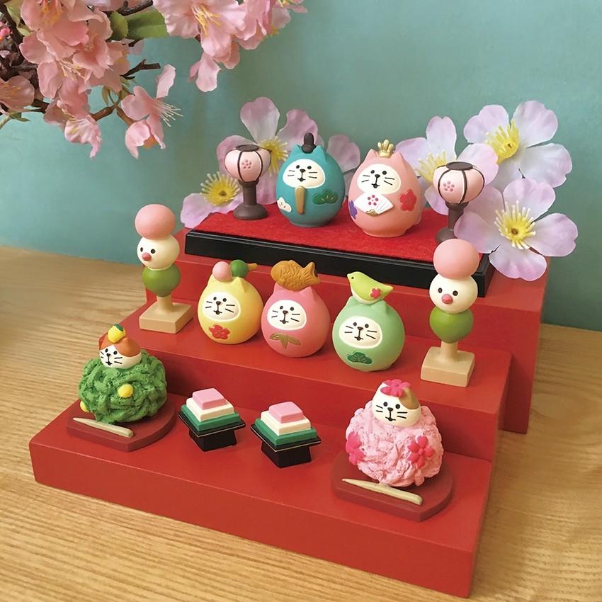 DECOLE（デコレ） ちび猫だるま 和菓子(セット) おいしいひなまつり