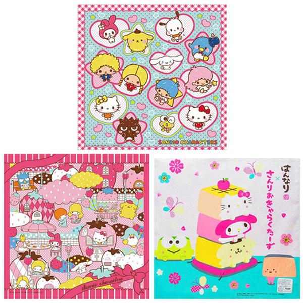 sanrio（サンリオ） ハンカチ 3枚セット オールスター 子供 女の子
