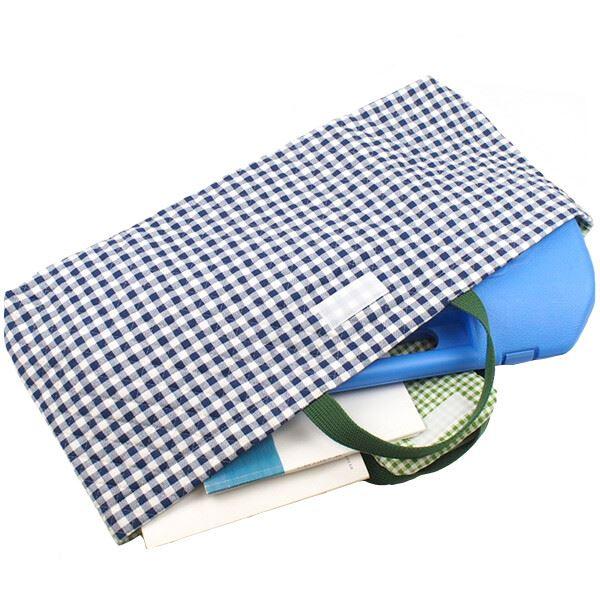 HARMONICA（ハーモニカ） ピアニカケース ネイビーチェック×グリーン