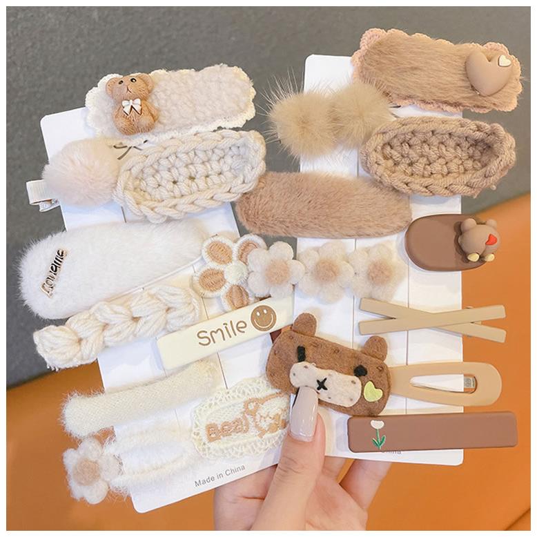 クリップ 子供 8点セット ふわふわ アクセサリーbox ベビー 髪飾り