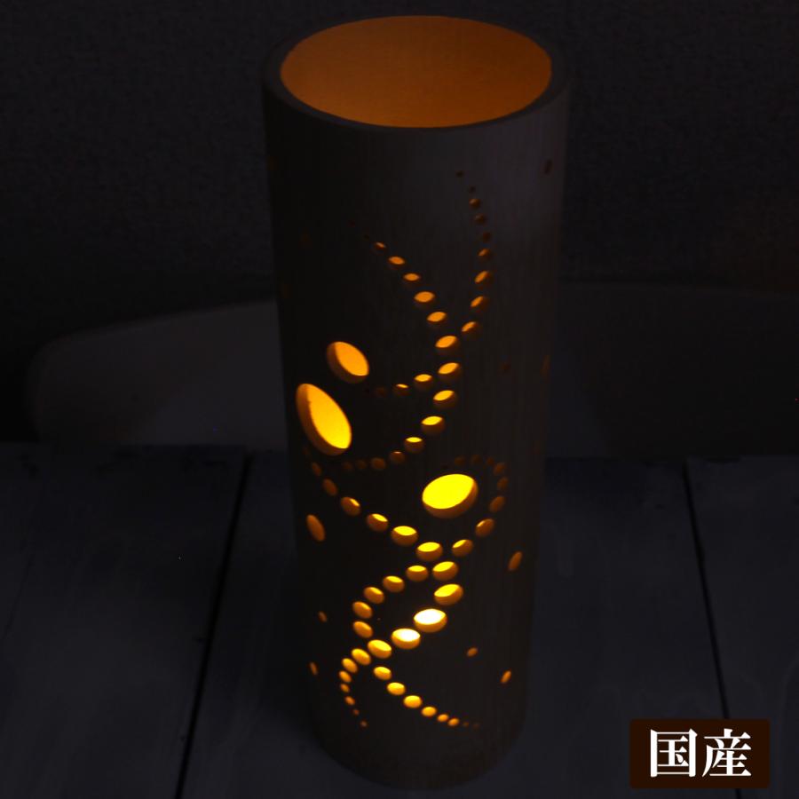 玄関庭先の灯篭 照明ライト電池式LED[竹あかり風] 可愛い鑑賞用灯篭