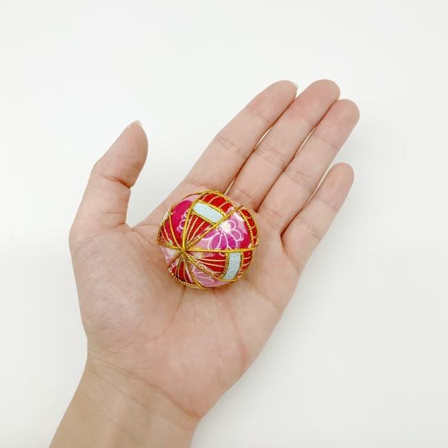 手毬 4cm ちりめんミニ手毬 ver1 てまり 毬 鞠毬 手鞠 ちりめん素材