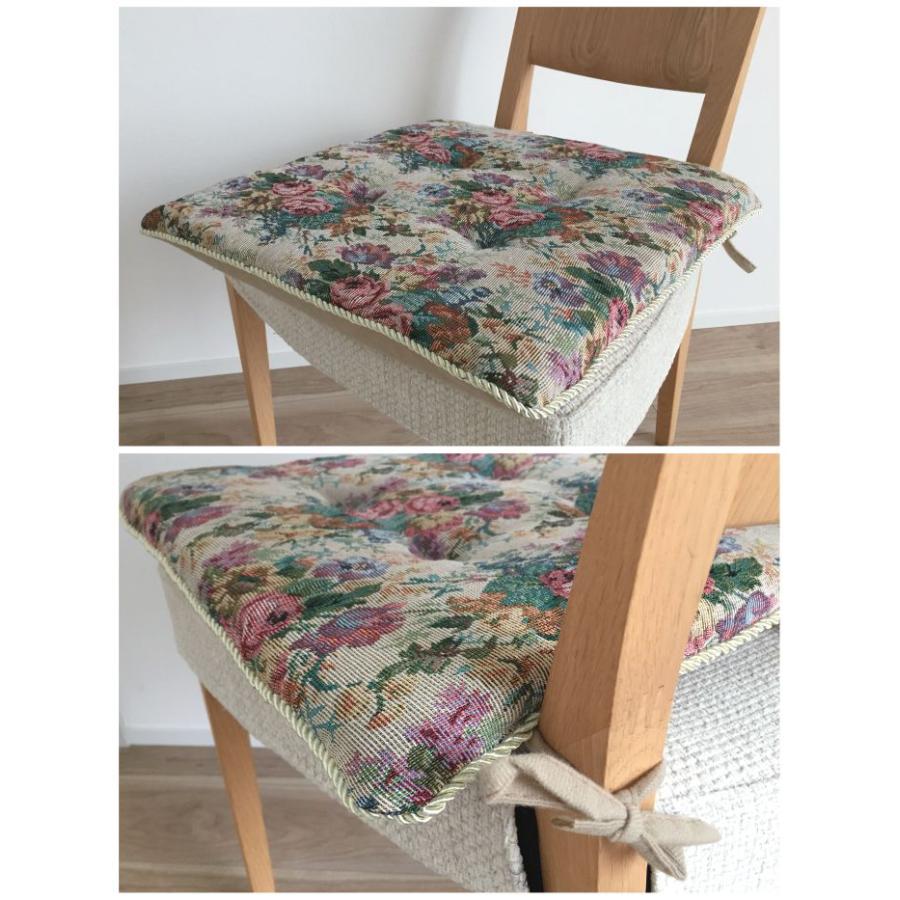 シートクッション 4枚組 6枚組 セット割り ひも付き 車 おすすめ いす