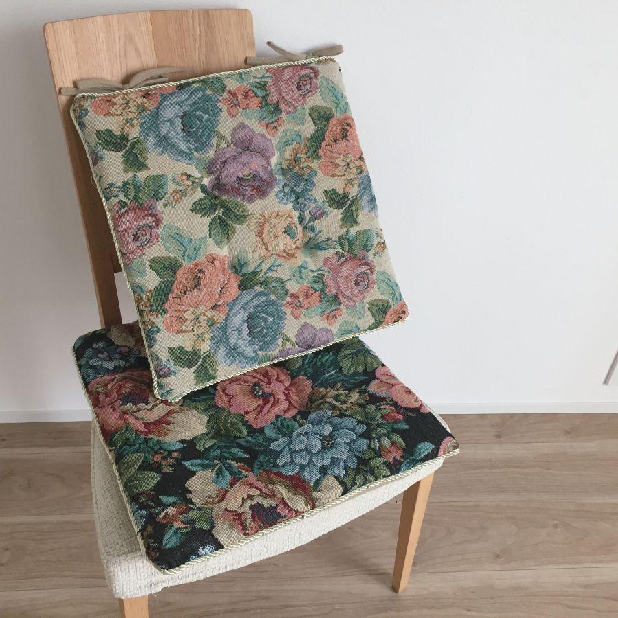 シートクッション 4枚組 6枚組 セット割り ひも付き 車 おすすめ いす