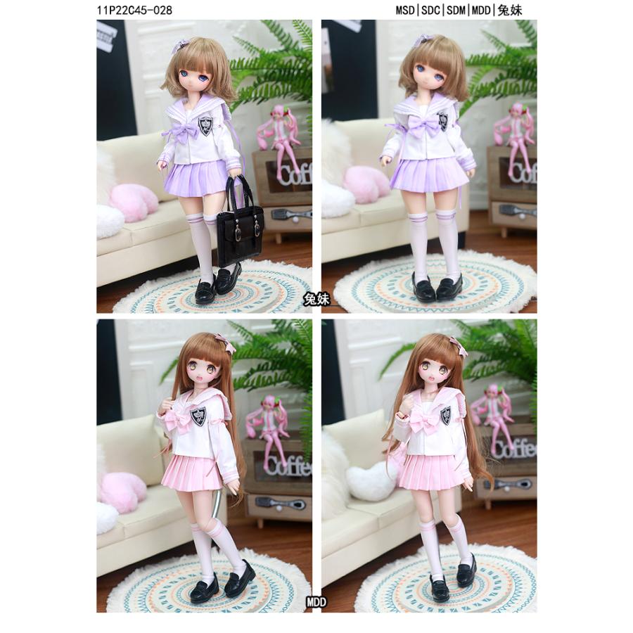1/4,MDD,MSD セーラー服セット 水色 ドルフィードリーム ドール服