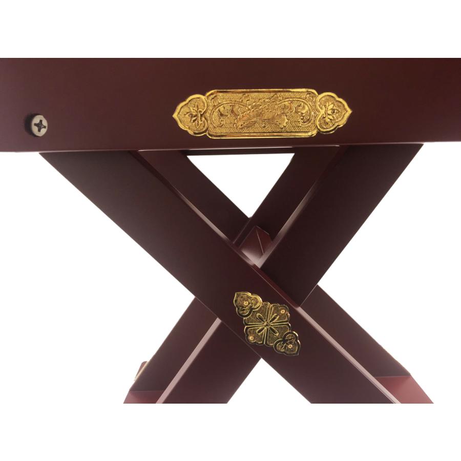 寺院用椅子 椅子 藤 木製 朱塗折りたたみ式 僧侶用椅子 お詣り椅子