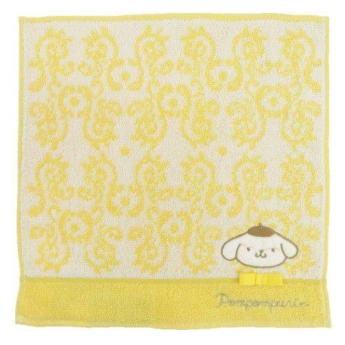 ポムポムプリン 抗菌防臭 ジャガード ハンカチタオル ミニタオル