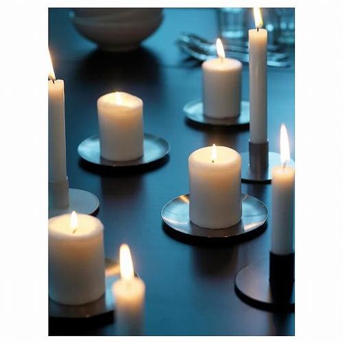 イケア（IKEA） 香りなしブロックキャンドル ナチュラル 8cm 4ピース