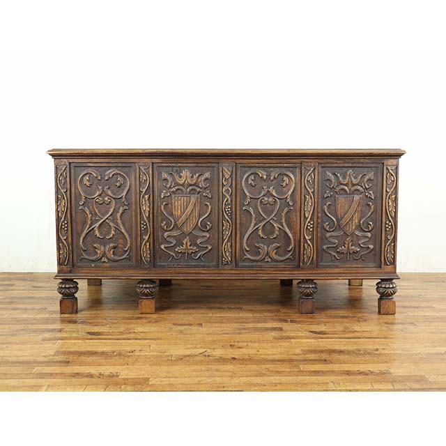 フランス アンティーク 家具 デスク 書斎机 オーク 1920年代