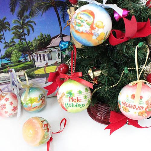 クリスマスツリー ボール オーナメント ペーパーボール ハワイ 飾り