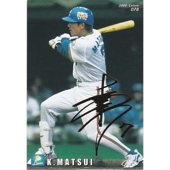 カルビー 2000プロ野球チップス 松井稼頭央 078 金箔サイン : トレカ