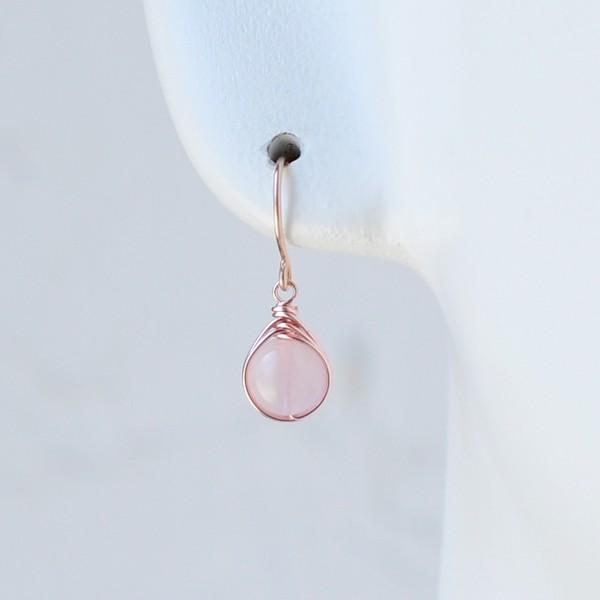 L'ange（ランジュ） K14 ピンクゴールドフィルド ローズクォーツ