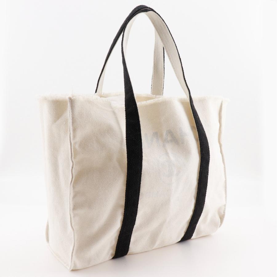 CHANEL シャネル ココマーク ノベルティ トートバッグ キャンバス 白