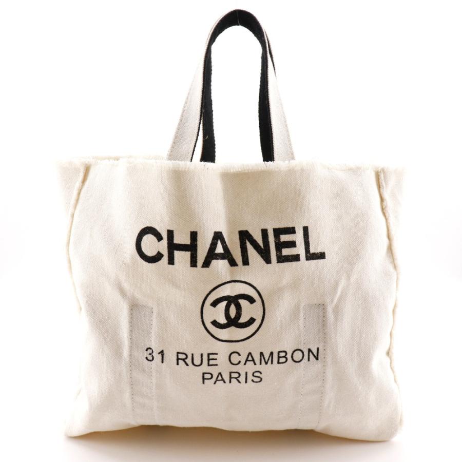 CHANEL シャネル ココマーク ノベルティ トートバッグ キャンバス 白