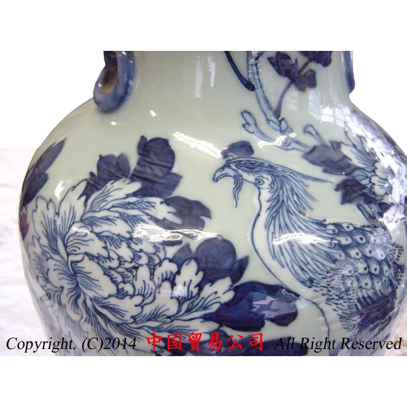 景徳鎮花瓶 清朝同治 青花鳳牡紋瓶 : 中国貿易公司ctcオンライン