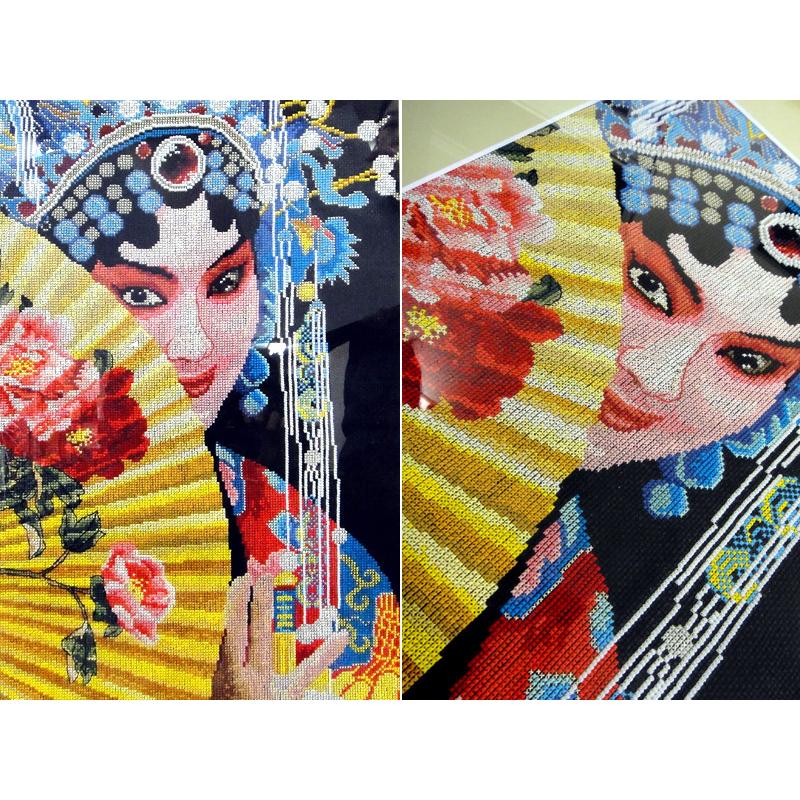 中国風 インテリア 額絵 京劇楊貴妃 手作りクロスステッチ : 中国貿易