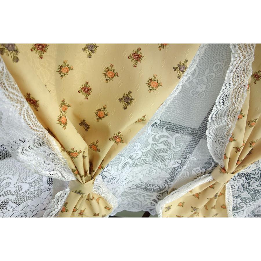 出窓カーテン 店舗オリジナル 限定商品 ドレープ レース 2重カーテン