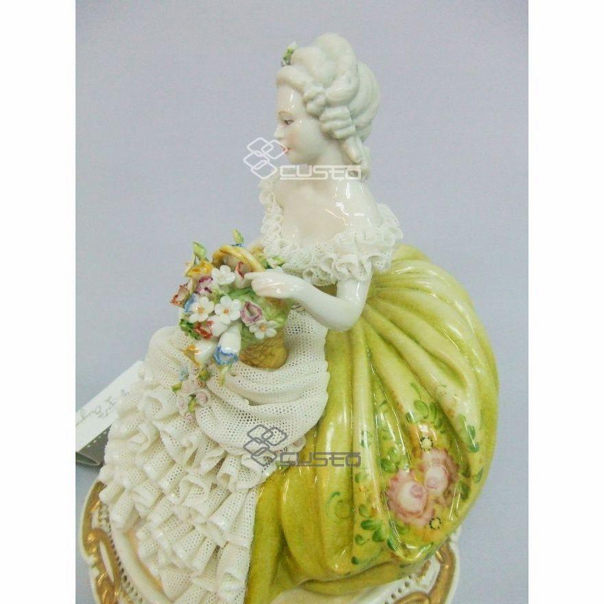 陶器人形 ドレスを着た女性 西洋陶器 インテリア オブジェ イタリア