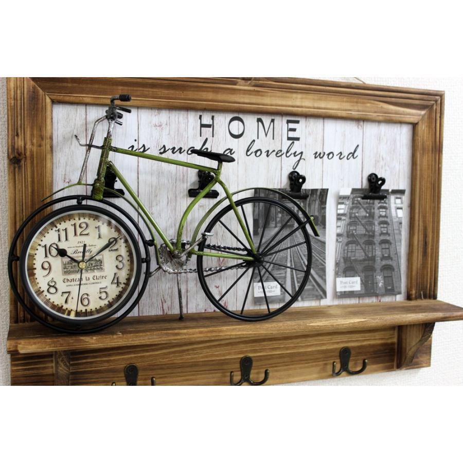 置時計 自転車 モチーフ 時計 レトロ アンティーク インテリア