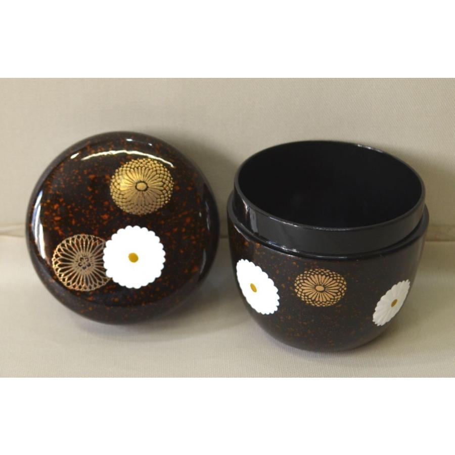 中棗 溜塗 菊置上げ蒔絵 樹脂製 : 茶道具・宝雅堂 - 通販 - Yahoo