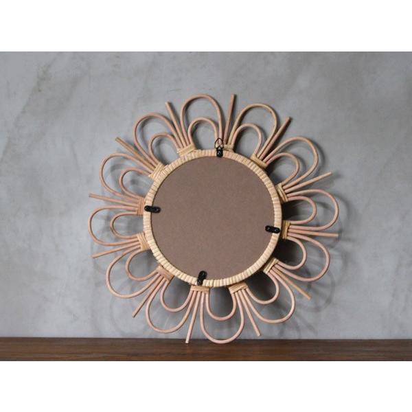 a.depeche（アデペシュ） 壁掛けミラー フラワー ロッタ ラタン ミラー