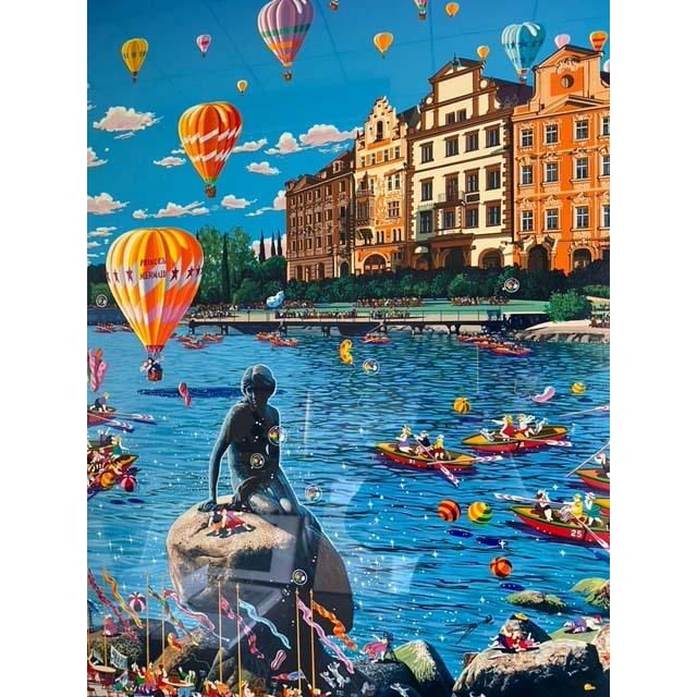 絵画 ヒロ、ヤマガタ プリンセスマーメイド 版画 シルクスクリーン