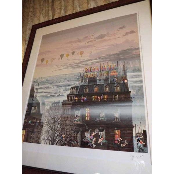 絵画 ヒロ、ヤマガタ／サンセットレイン 版画 シルクスクリーン 送料