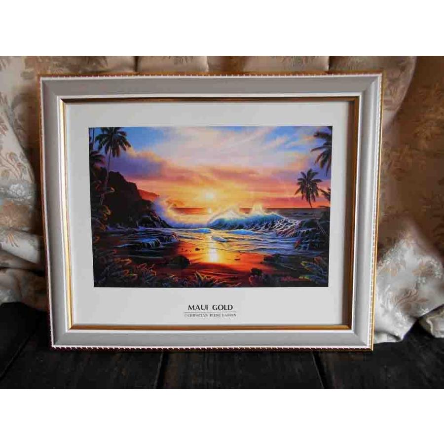 クリスチャン・リース・ラッセン／マウイゴールド オフセット印刷 絵画