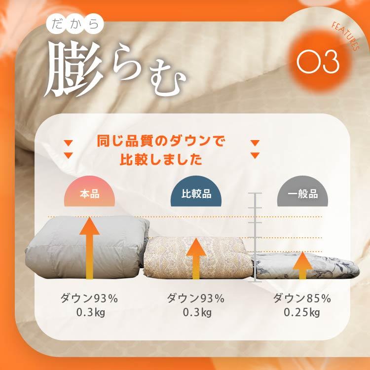 ロマンス小杉 羽毛肌掛け布団 ダブル マザーダウン95% 肌掛け羽毛布団