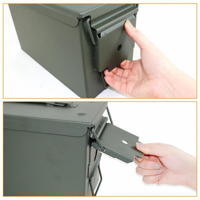 大小2個セット] アンモボックス ミリタリー サバゲー 弾薬 ケース 缶