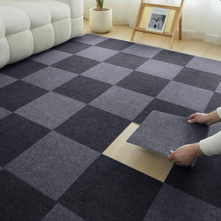 AYO タイルカーペット ずれない ジョイントマット 玄関マット厚手4mm