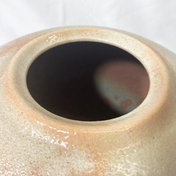 萩焼 天鵬山造 花瓶 共箱 陶器 花入 花器 直径25cm ◇HJ-0021