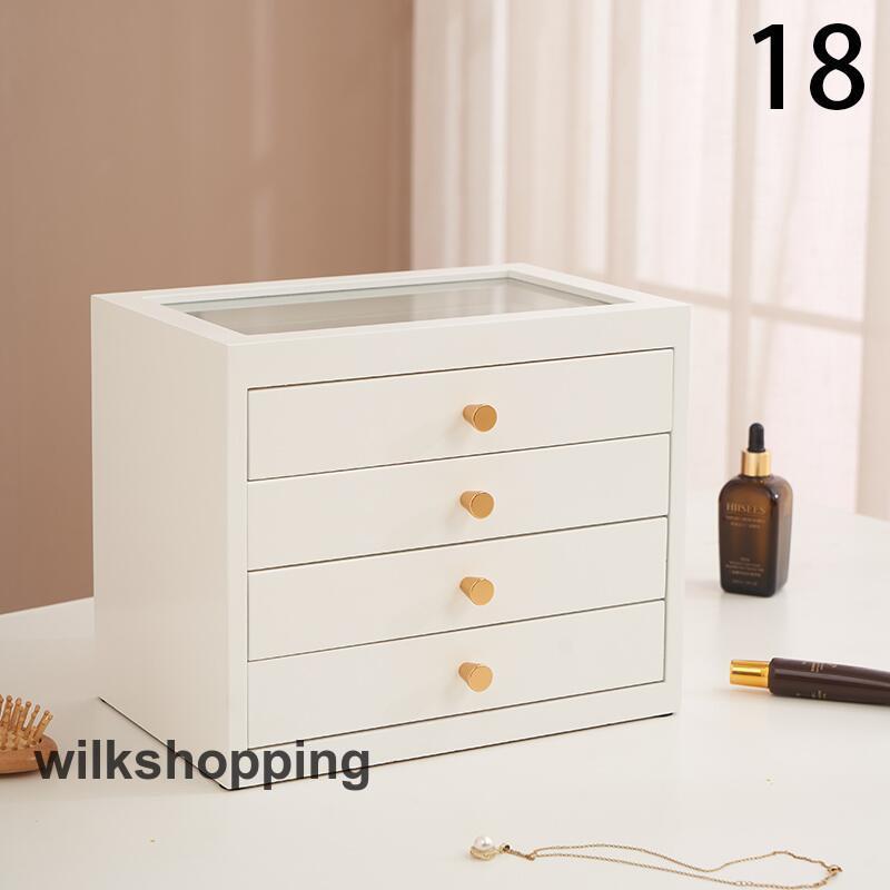 ジュエリーボックス 木製 引き出し式 大容量 2段 アクセサリーケース