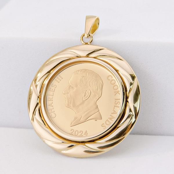 純金 1/20オンス Dragon 龍 辰 ドラゴン コイン 金貨 ペンダントトップ