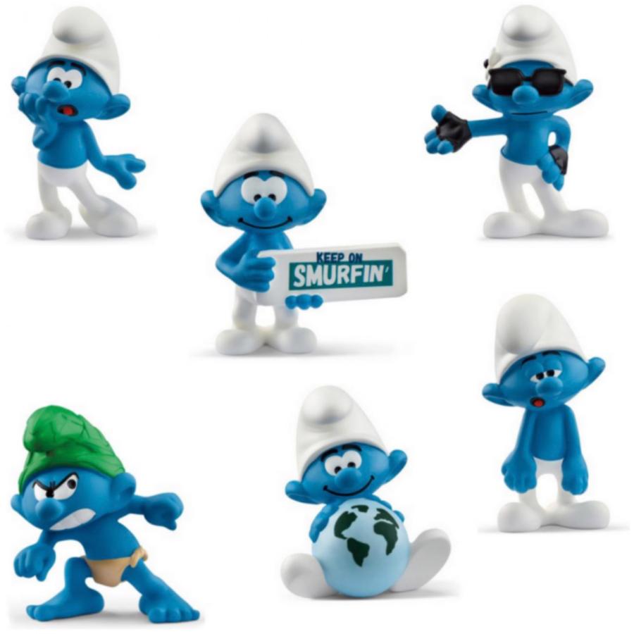 SMURF スマーフ 20839 〜 20844 2023年版、全6種セット : A-MOJU えー