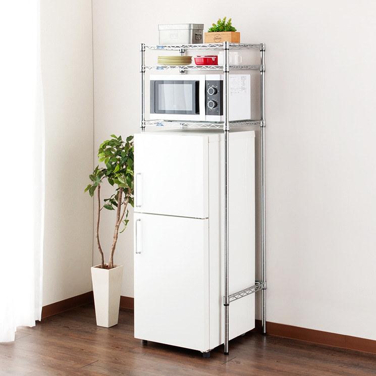 DOSHISHA（ドウシシャ） 冷蔵庫ラック 幅60 キッチンラック スリム