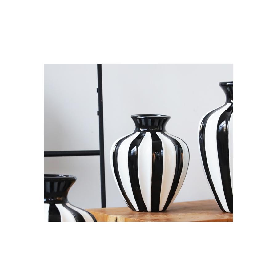 ストライプ柄 花瓶 Sサイズ Ssize インテリア 送料無料・メール便不可