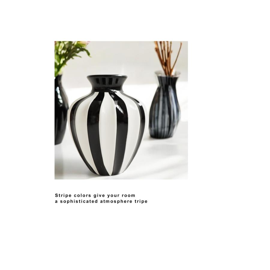 ストライプ柄 花瓶 Sサイズ Ssize インテリア 送料無料・メール便不可