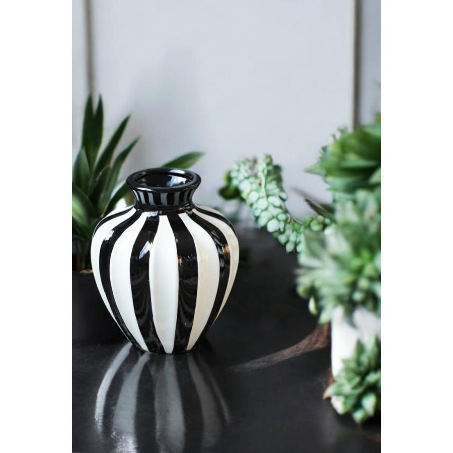 ストライプ柄 花瓶 Sサイズ Ssize インテリア 送料無料・メール便不可