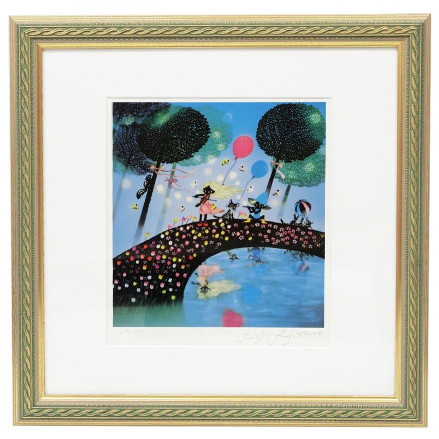 藤城清治 レフグラフ 「春のデュエット」 四季のメルヘン春