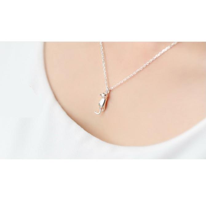 ネックレス レディース 猫 ねこ ネコちゃん シルバー925 送料無料